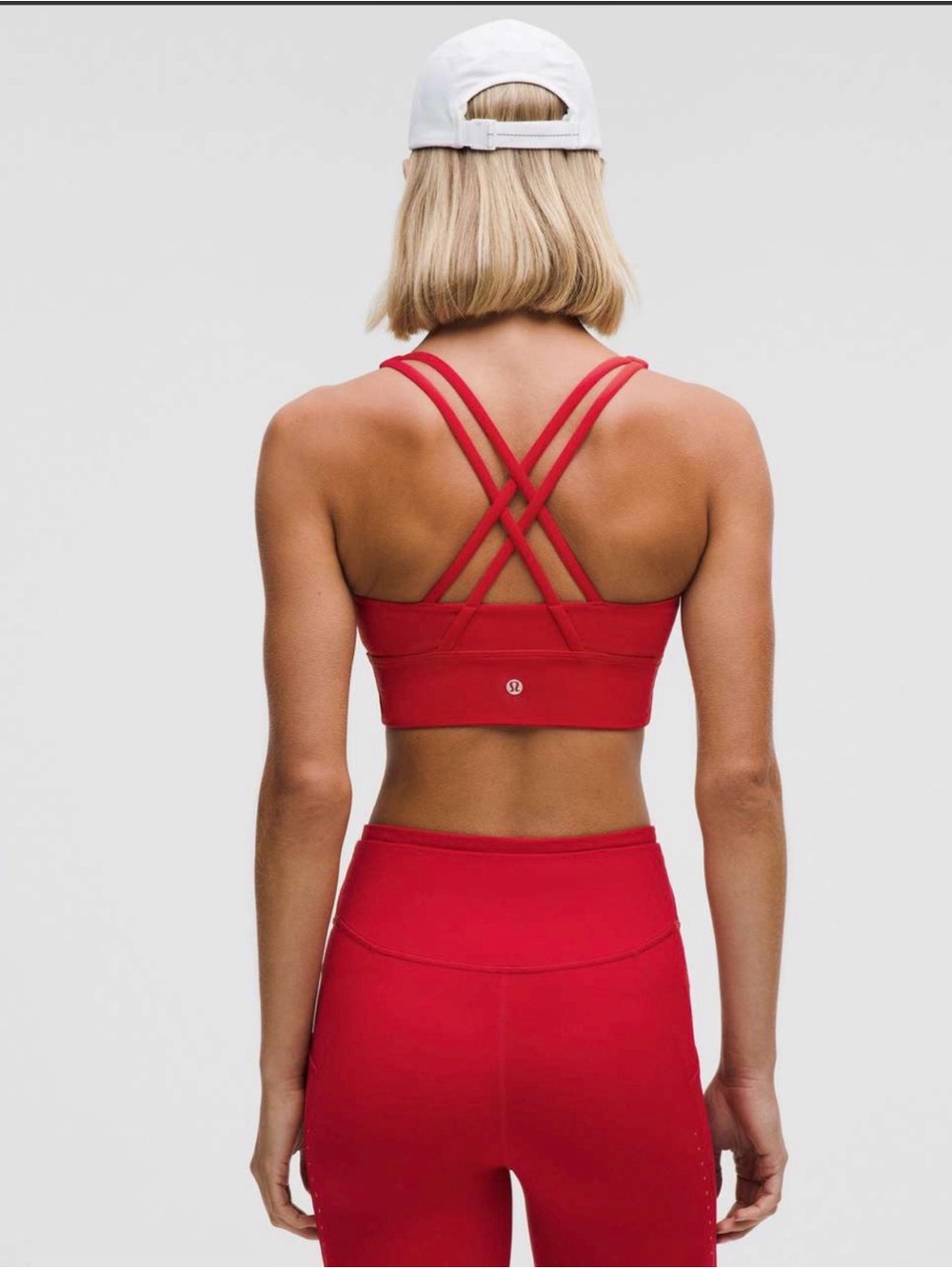 Lululemon Dark Red Matching Legging and Sports Bra Set
